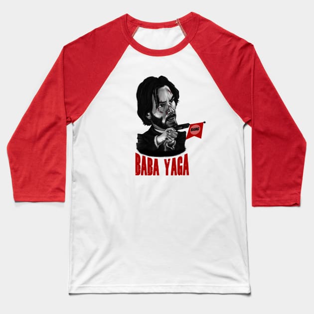 Baby Baba Yaga Baseball T-Shirt by pawixzkid